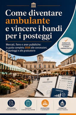 Copertina del libro: Come diventare ambulante e vincere i bandi per i posteggi